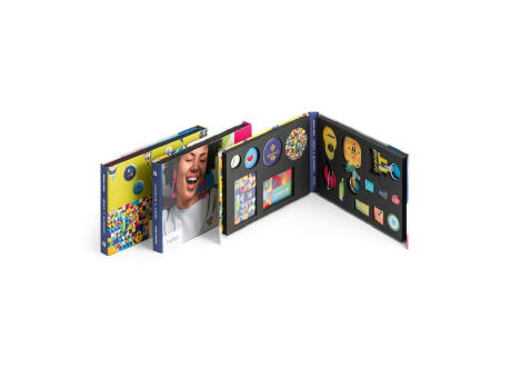 PIN & DOMING SHOWCASE. Mustermappe 2 in 1 Pin und Doming