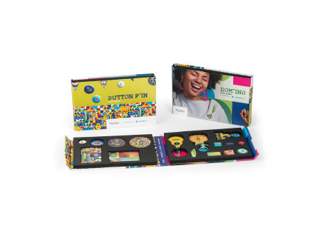 PIN & DOMING SHOWCASE. Mustermappe 2 in 1 Pin und Doming