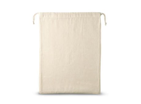 NAPOLI. Beutel aus 100% Baumwolle (120 g/m²) mit Netzgewebe auf der Vorderseite (100 g/m²)