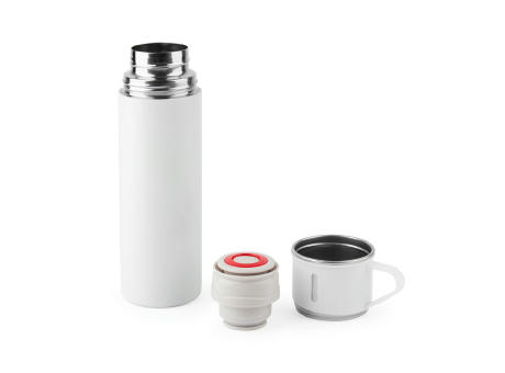 COMANECI. Doppelwandige Edelstahlflasche (90% recycelt) mit matter Oberfläche 490 ml