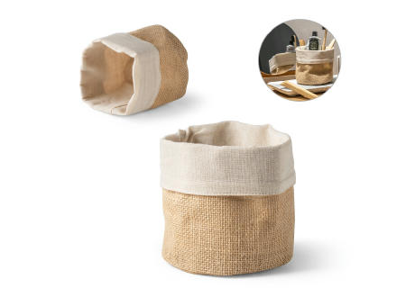 DUCASSE. Mehrzweckbeutel aus Jute (260g/m²) und Baumwolle (120g/m²)