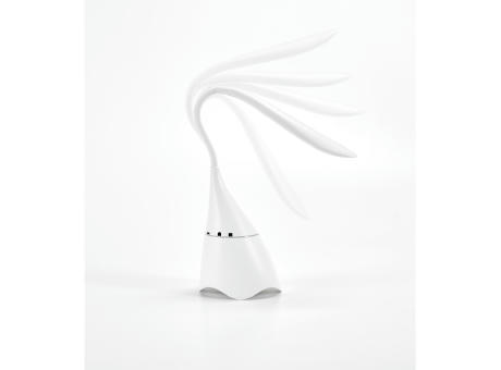GRAHAME. Tragbare Schreibtischlampe mit Lautsprecher und 5 Stunden Akkulaufzeit aus Recyceltes ABS (100% rABS)