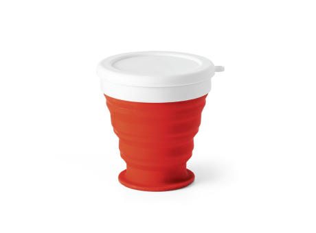 ASTRADA. faltbarer Reisebecher aus Silikon und PP 250 ml