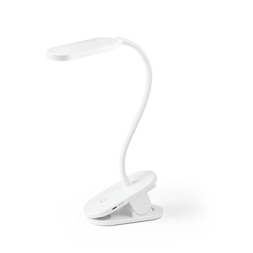 NESBIT II. Tragbare Schreibtischlampe mit Clip und 30 Stunden Betriebsdauer aus 65 % rABS