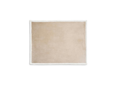 HEIDEN. Wendbare Fleecedecke (190 g/m²) mit Satinband und personalisierter Karte