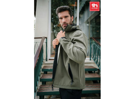 THC ZAGREB. Herren-Softshell-Jacke aus Polyester und Elastan