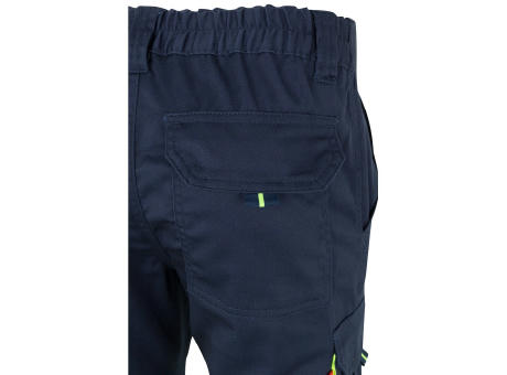 VL ZEUS LARGE. Zweifarbige Stretch-Hose mit mehreren Taschen (240 g/m²), aus Baumwolle (46 %), EME (38 %) und Polyester (16 %)