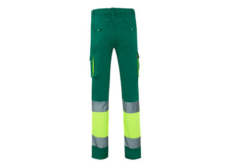 VL ZEUS LARGE. Zweifarbige Stretch-Hose mit mehreren Taschen (240 g/m²), aus Baumwolle (46 %), EME (38 %) und Polyester (16 %)