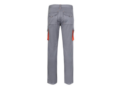 VL FIDES. Zweifarbige Stretch-Hose mit mehreren Taschen (240 g/m²), aus Baumwolle (46 %), EME (38 %) und Polyester (16 %)