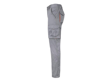 VL FIDES. Zweifarbige Stretch-Hose mit mehreren Taschen (240 g/m²), aus Baumwolle (46 %), EME (38 %) und Polyester (16 %)