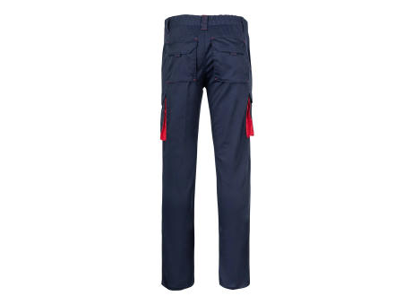 VL FIDES. Zweifarbige Stretch-Hose mit mehreren Taschen (240 g/m²), aus Baumwolle (46 %), EME (38 %) und Polyester (16 %)