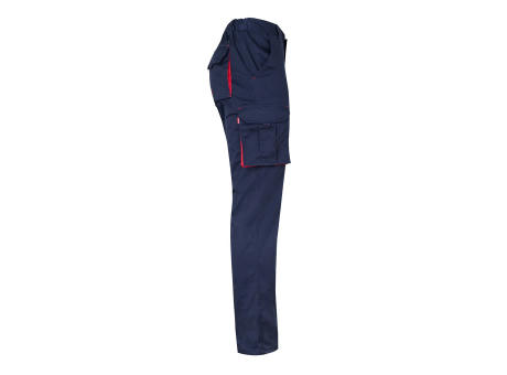 VL FIDES. Zweifarbige Stretch-Hose mit mehreren Taschen (240 g/m²), aus Baumwolle (46 %), EME (38 %) und Polyester (16 %)