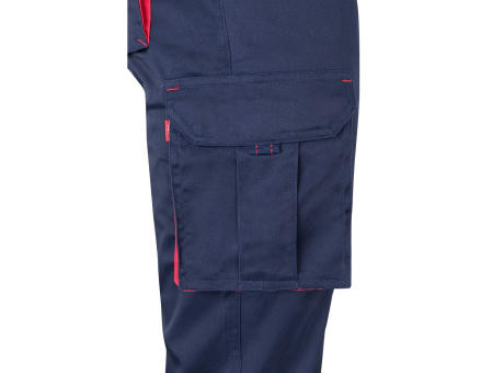 VL FIDES. Zweifarbige Stretch-Hose mit mehreren Taschen (240 g/m²), aus Baumwolle (46 %), EME (38 %) und Polyester (16 %)