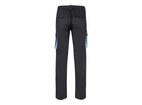 VL FIDES. Zweifarbige Stretch-Hose mit mehreren Taschen (240 g/m²), aus Baumwolle (46 %), EME (38 %) und Polyester (16 %)