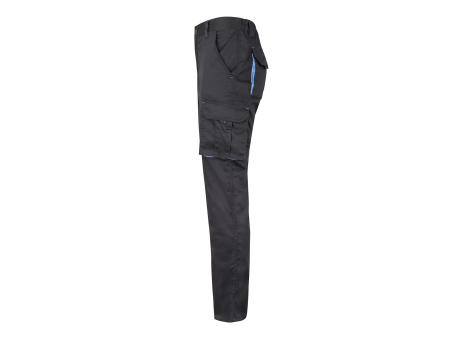 VL FIDES. Zweifarbige Stretch-Hose mit mehreren Taschen (240 g/m²), aus Baumwolle (46 %), EME (38 %) und Polyester (16 %)
