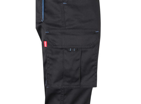 VL FIDES. Zweifarbige Stretch-Hose mit mehreren Taschen (240 g/m²), aus Baumwolle (46 %), EME (38 %) und Polyester (16 %)
