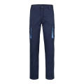 VL FIDES. Zweifarbige Stretch-Hose mit mehreren Taschen (240 g/m²), aus Baumwolle (46 %), EME (38 %) und Polyester (16 %)