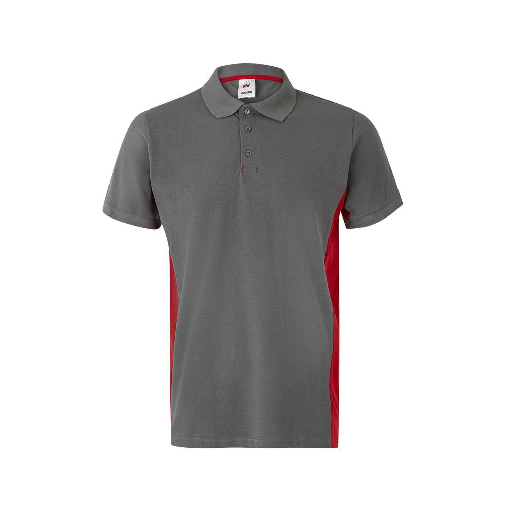 VL SUPAY. Zweifarbiges Piqué-Poloshirt (180 g/m²), kurzärmelig, aus Baumwolle (60%) und Polyester (40%)