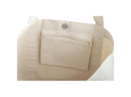 VILLE. Tragetasche aus 100% Canvas-Baumwolle mit einer Innentasche (280 g/m²)