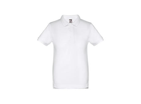 THC ADAM KIDS WH II. Kurzärmeliges Poloshirt für Kinder (unisex). Farbe Weiß