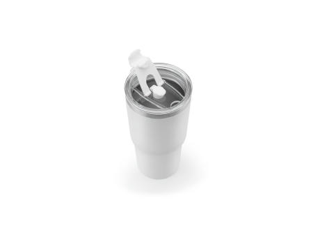 JOYNER M. Kompakter Reisebecher aus Edelstahl (91 % recycelt) mit vakuumisolierter Doppelwand und matter Oberfläche 600 ml