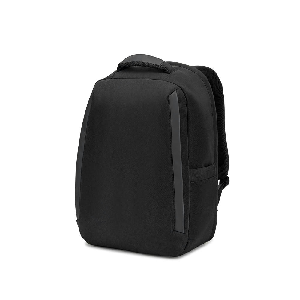 YANGON BPACK. Diebstahlsicherer Rucksack aus Twill mit wasserabweisender Beschichtung und recyceltem 600D-Polyester für Laptops 17'3"