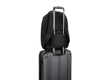 YANGON BPACK. Diebstahlsicherer Rucksack aus Twill mit wasserabweisender Beschichtung und recyceltem 600D-Polyester für Laptops 17'3"