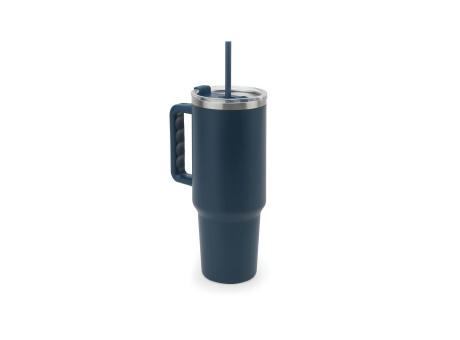 JOYNER XL. Grosser Reisebecher aus Edelstahl (91 % recycelt) mit vakuumisolierter Doppelwand und matter Oberfläche 1300 ml