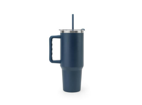 JOYNER XL. Grosser Reisebecher aus Edelstahl (91 % recycelt) mit vakuumisolierter Doppelwand und matter Oberfläche 1300 ml