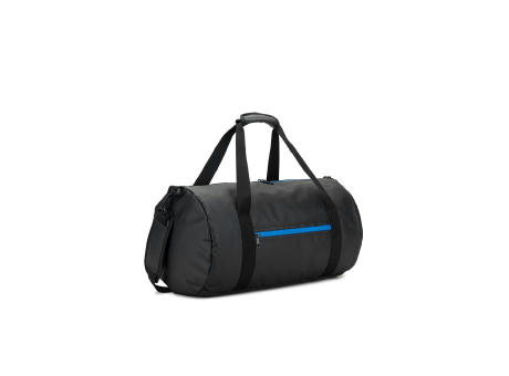 OSASCO SPORT. Sporttasche im Zylinder-Format aus hochdichtem, recyceltem 600D-Polyester mit Seitenfach für Schuhe