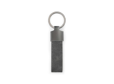 VAUGHN. Set bestehend aus einem Kartenhalter und einem Schlüsselhalter, beide aus Metall und recyceltem Polyester (30% rPET)