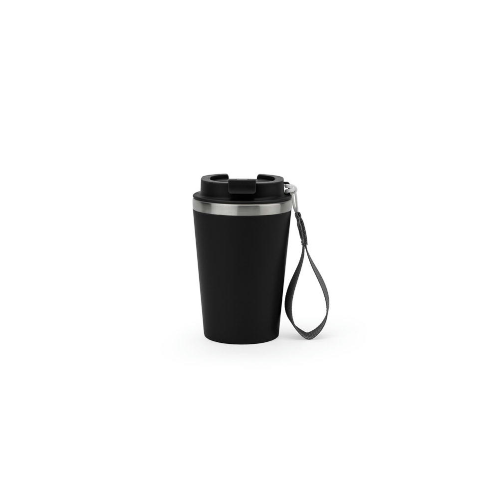 SPITZ. Reisebecher aus Edelstahl (90% rSS) mit doppelter Wand und matter Oberfläche 460 ml
