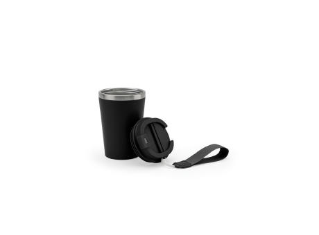 SPITZ. Reisebecher aus Edelstahl (90% rSS) mit doppelter Wand und matter Oberfläche 460 ml