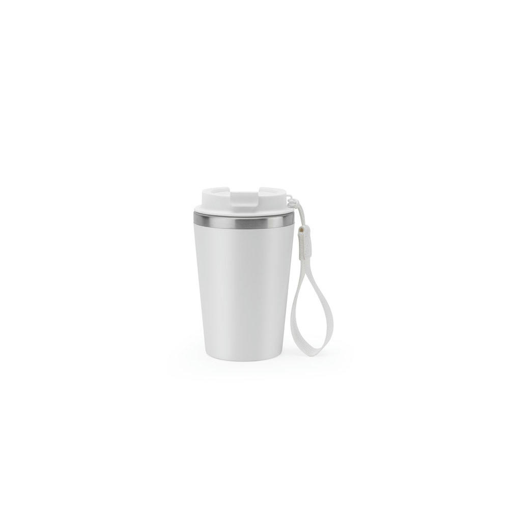 SPITZ. Reisebecher aus Edelstahl (90% rSS) mit doppelter Wand und matter Oberfläche 460 ml
