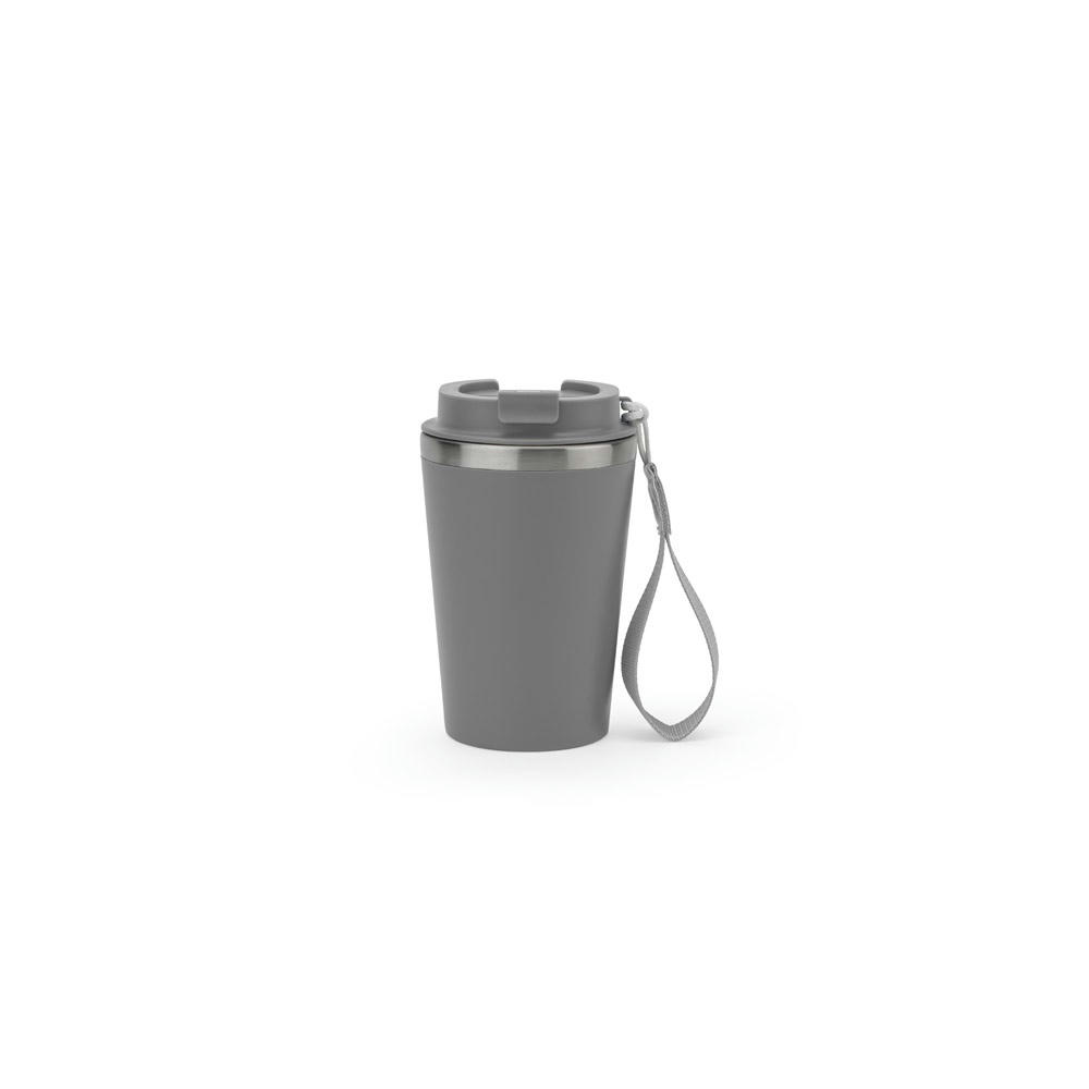 SPITZ. Reisebecher aus Edelstahl (90% rSS) mit doppelter Wand und matter Oberfläche 460 ml