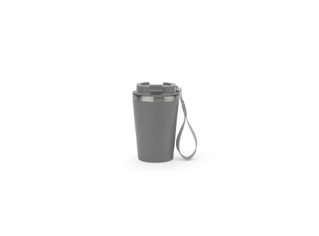 SPITZ. Reisebecher aus Edelstahl (90% rSS) mit doppelter Wand und matter Oberfläche 460 ml