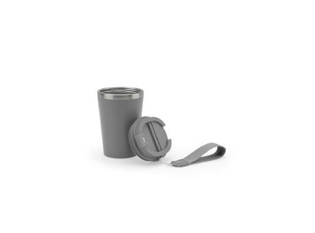 SPITZ. Reisebecher aus Edelstahl (90% rSS) mit doppelter Wand und matter Oberfläche 460 ml