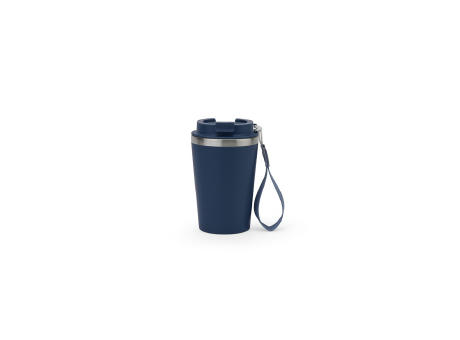 SPITZ. Reisebecher aus Edelstahl (90% rSS) mit doppelter Wand und matter Oberfläche 460 ml