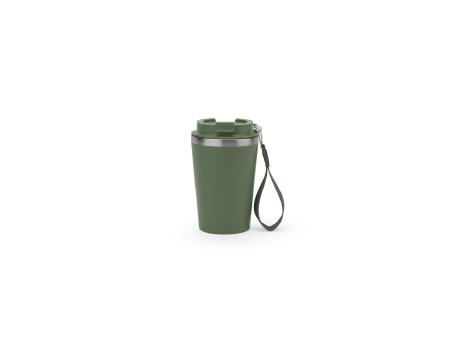 SPITZ. Reisebecher aus Edelstahl (90% rSS) mit doppelter Wand und matter Oberfläche 460 ml