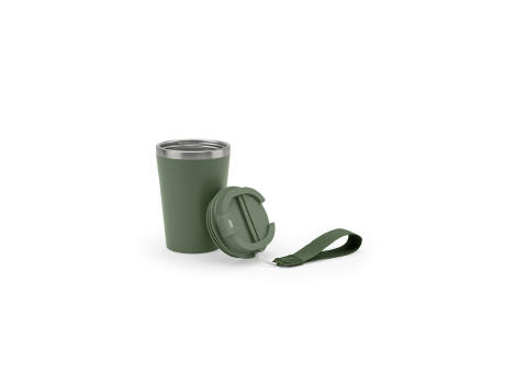 SPITZ. Reisebecher aus Edelstahl (90% rSS) mit doppelter Wand und matter Oberfläche 460 ml