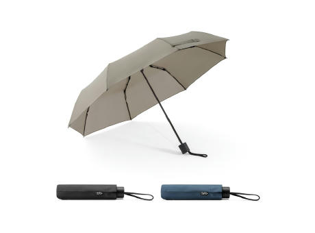 AIDEN. Regenschirm 21", aus recyceltem Polyester (100% rPET) Pongee 190T, in 3 Teile faltbar