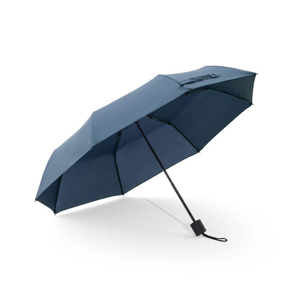 AIDEN. Regenschirm 21", aus recyceltem Polyester (100% rPET) Pongee 190T, in 3 Teile faltbar