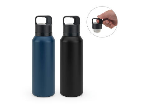 NICKLAUS. Edelstahlflasche (91% recycelt) mit vakuumisolierter Doppelwand 590 mL