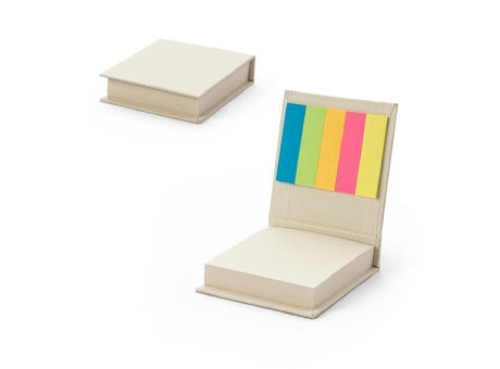 KAIRON. Büroset 2-in-1- aus 100 % Recyclingpapier mit 6 Haftnotizblöcken