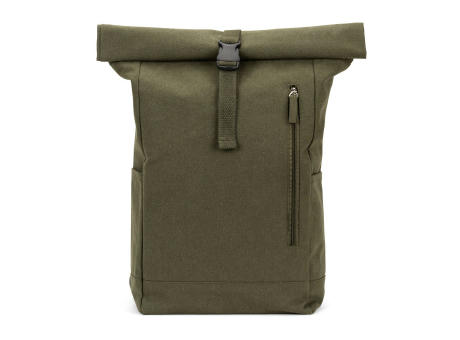 SAINT. Roll-Top-Rucksack aus recyceltem Baumwolle und recyceltem Polyester (380 g/m²)