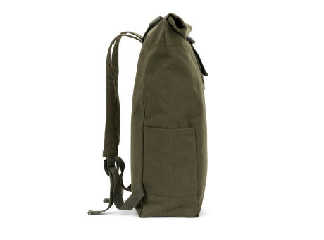 SAINT. Roll-Top-Rucksack aus recyceltem Baumwolle und recyceltem Polyester (380 g/m²)