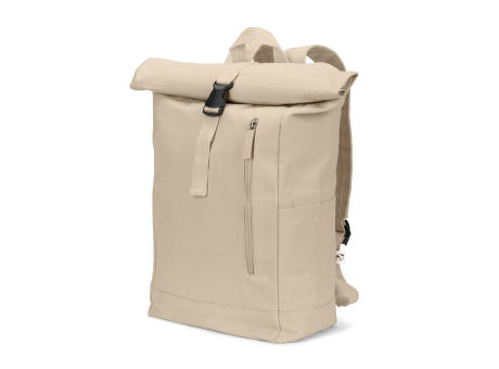 SAINT. Roll-Top-Rucksack aus recyceltem Baumwolle und recyceltem Polyester (380 g/m²)