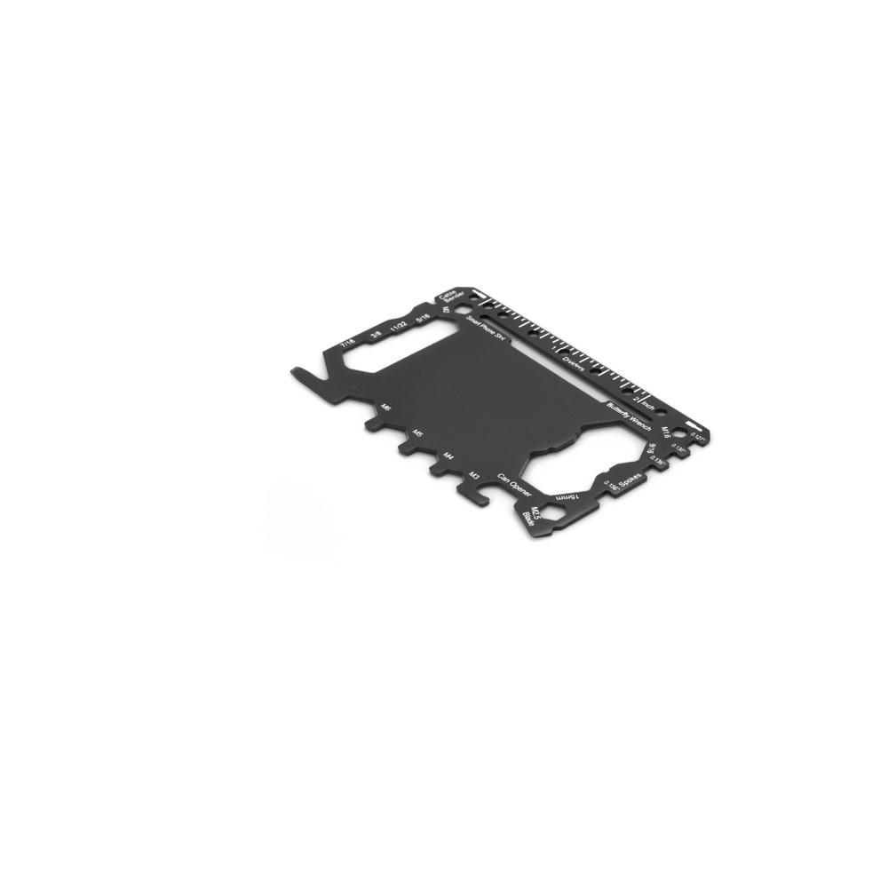 PEEBLES. Multifunktionskarte aus Edelstahl mit 20 Funktionen