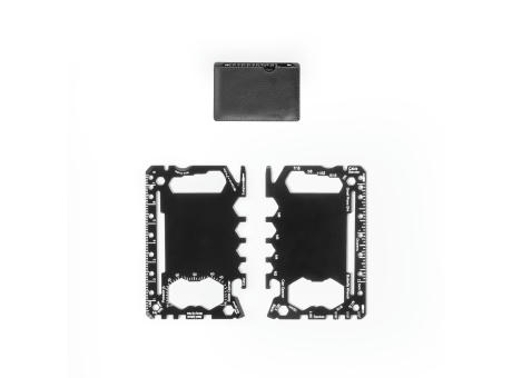 PEEBLES. Multifunktionskarte aus Edelstahl mit 20 Funktionen