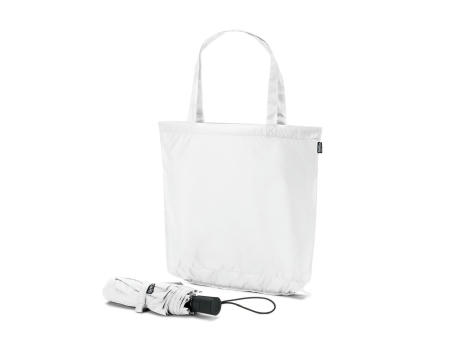 SKYLAR. 2-in-1-Regenschirm mit Einkaufstasche inklusive. Dieser ist aus recyceltem Polyester